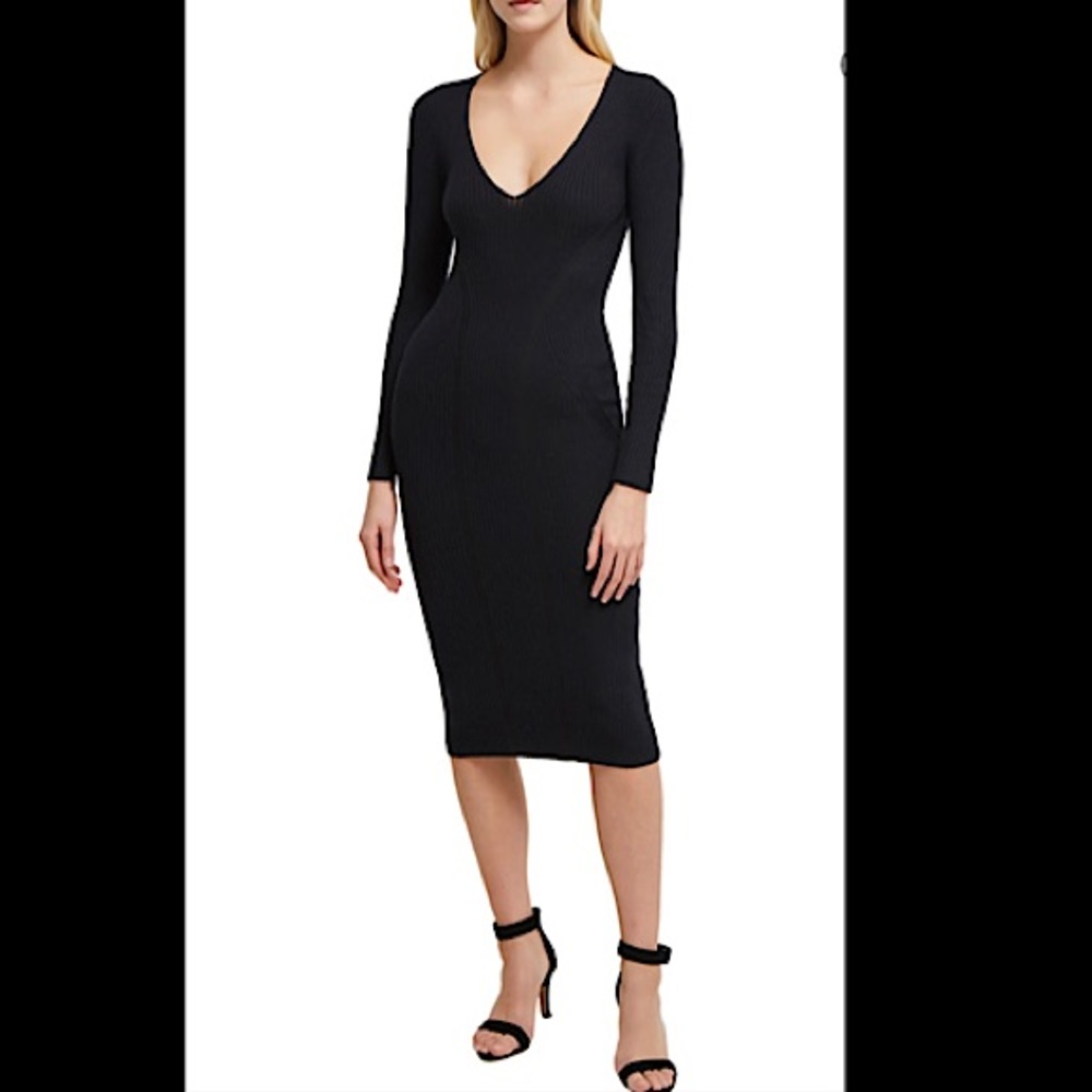 NWT French Connection Simona Long Sleeve Rib Sweater Dress - Size 4